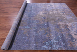 Contemporary Handmade Wool & Silk Rug - 9' 0" X 12' 4" - Golden Nile