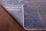 Contemporary Handmade Wool & Silk Rug - 9' 0" X 12' 4" - Golden Nile