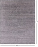 Grey Savannah Grass Handmade Wool & Silk Rug - 7' 10" X 10' 1" - Golden Nile