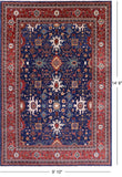 Blue Persian Fine Serapi Hand Knotted Wool Rug - 9' 10" X 14' 6" - Golden Nile