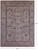 Ivory Persian Fine Serapi Hand Knotted Wool Rug - 10' 0" X 13' 9" - Golden Nile