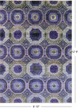 Geometric Persian Mamluk Hand Knotted Wool Rug - 8' 10" X 12' 6" - Golden Nile