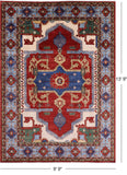 Red Persian Fine Serapi Handmade Wool Rug - 9' 9" X 13' 9" - Golden Nile