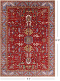 Red Persian Fine Serapi Handmade Wool Rug - 9' 0" X 12' 5" - Golden Nile