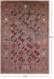 Turkmen Ersari Handmade Wool Rug - 6' 9" X 10' 2" - Golden Nile