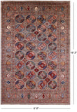 Turkmen Ersari Handmade Wool Rug - 6' 9" X 10' 2" - Golden Nile
