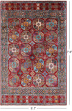 Turkmen Ersari Hand Knotted Wool Rug - 5' 7" X 7' 6" - Golden Nile