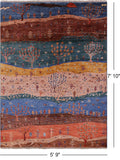 Persian Tribal Gabbeh Handmade Wool Rug - 5' 9" X 7' 10" - Golden Nile