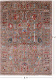 Peshawar Handmade Wool Rug - 4' 11" X 7' 1" - Golden Nile