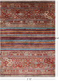 Khorjin Persian Gabbeh Hand Knotted Wool Rug - 3' 10" X 5' 6" - Golden Nile