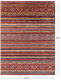 Khorjin Persian Gabbeh Handmade Wool Rug - 6' 10" X 9' 5" - Golden Nile