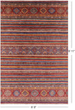 Khorjin Persian Gabbeh Hand Knotted Wool Rug - 6' 9" X 9' 11" - Golden Nile