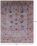 Peshawar Hand Knotted Wool Rug - 8' 0" X 9' 10" - Golden Nile
