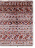 Persian Tribal Gabbeh Handmade Wool Rug - 5' 8" X 7' 8" - Golden Nile