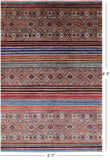 Khorjin Persian Gabbeh Hand Knotted Wool Rug - 5' 7" X 8' 0" - Golden Nile