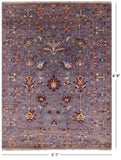 Peshawar Handmade Wool Rug - 5' 1" X 6' 8" - Golden Nile