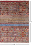 Khorjin Persian Gabbeh Handmade Wool Rug - 2' 8" X 3' 8" - Golden Nile