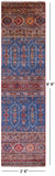 Blue Khorjin Persian Gabbeh Handmade Wool Runner Rug - 2' 6" X 9' 9" - Golden Nile