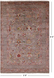 Peshawar Handmade Wool Rug - 5' 9" X 8' 0" - Golden Nile