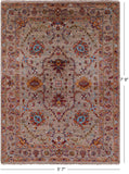 Peshawar Hand Knotted Wool Rug - 5' 7" X 7' 9" - Golden Nile