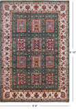Green Super Kazak Handmade Wool Rug - 6' 8" X 9' 10" - Golden Nile