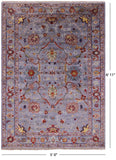 Peshawar Handmade Wool Rug - 5' 0" X 6' 11" - Golden Nile