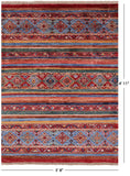 Khorjin Persian Gabbeh Handmade Wool Rug - 3' 8" X 4' 11" - Golden Nile