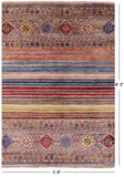 Khorjin Persian Gabbeh Handmade Wool Rug - 5' 8" X 8' 3" - Golden Nile