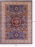 Geometric Persian Mamluk Handmade Wool Rug - 8' 3" X 11' 2" - Golden Nile