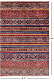 Khorjin Persian Gabbeh Hand Knotted Wool Rug - 4' 1" X 5' 11" - Golden Nile