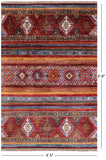 Khorjin Persian Gabbeh Hand Knotted Wool Rug - 3' 5" X 5' 0" - Golden Nile