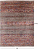 Khorjin Persian Gabbeh Hand Knotted Wool Rug - 9' 0" X 11' 10" - Golden Nile