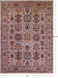 Peshawar Handmade Wool Rug - 9' 1" X 12' 4" - Golden Nile