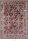 Turkmen Ersari Handmade Wool Rug - 4' 10" X 6' 9" - Golden Nile