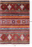 Khorjin Persian Gabbeh Handmade Wool Rug - 3' 4" X 5' 0" - Golden Nile