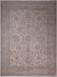 Ivory White Wash Peshawar Hand Knotted Wool Rug - 8' 11" X 12' 0"