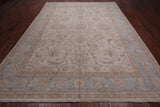 Ivory White Wash Peshawar Hand Knotted Wool Rug - 8' 11" X 12' 0"