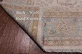 Ivory White Wash Peshawar Hand Knotted Wool Rug - 8' 11" X 12' 0"