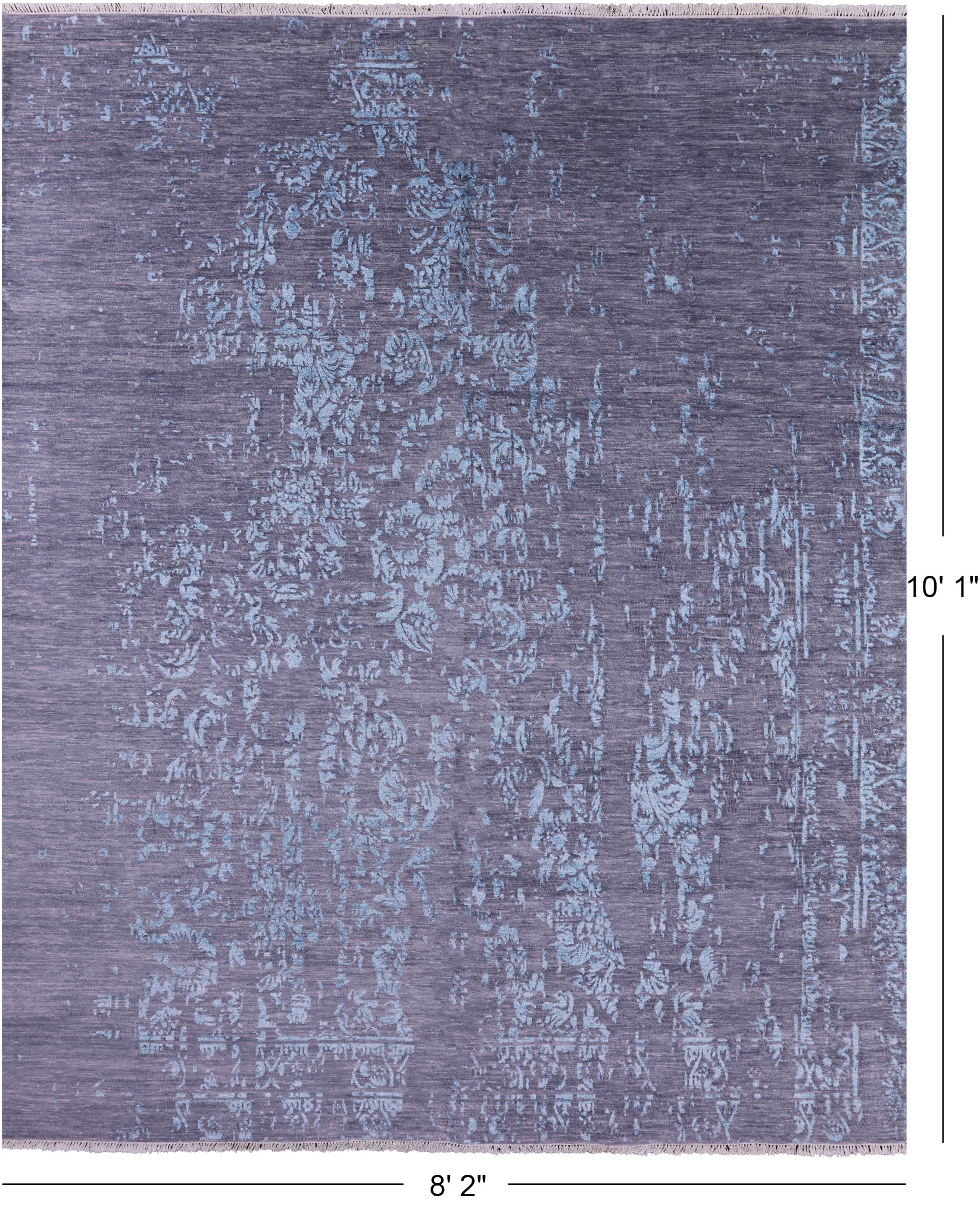 Modern Handmade Wool & Silk Rug - 8' 2" X 10' 1" - Golden Nile