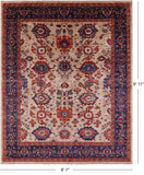 Persian Fine Serapi Handmade Wool Rug - 8' 1" X 9' 11" - Golden Nile