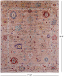 Turkish Oushak Hand Knotted Wool Rug - 7' 10" X 9' 9" - Golden Nile