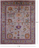 Turkish Oushak Handmade Wool Rug - 7' 10" X 9' 6" - Golden Nile