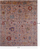Turkish Oushak Hand Knotted Wool Rug - 8' 0" X 9' 9" - Golden Nile