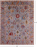 Turkish Oushak Hand Knotted Wool Rug - 9' 0" X 11' 9" - Golden Nile