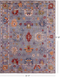 Turkish Oushak Hand Knotted Wool Rug - 8' 11" X 11' 8" - Golden Nile