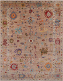 Turkish Oushak Hand Knotted Wool Rug - 9' 1" X 11' 10"