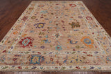 Turkish Oushak Hand Knotted Wool Rug - 9' 1" X 11' 10"