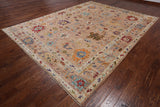 Turkish Oushak Hand Knotted Wool Rug - 9' 1" X 11' 10"