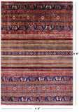 Tribal Persian Gabbeh Hand Knotted Wool Rug - 4' 8" X 6' 8" - Golden Nile