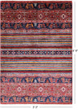 Khorjin Persian Gabbeh Hand Knotted Wool Rug - 3' 3" X 4' 9" - Golden Nile